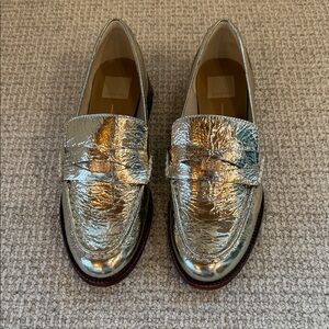 Dolce Vita Metallic Silver Loafers